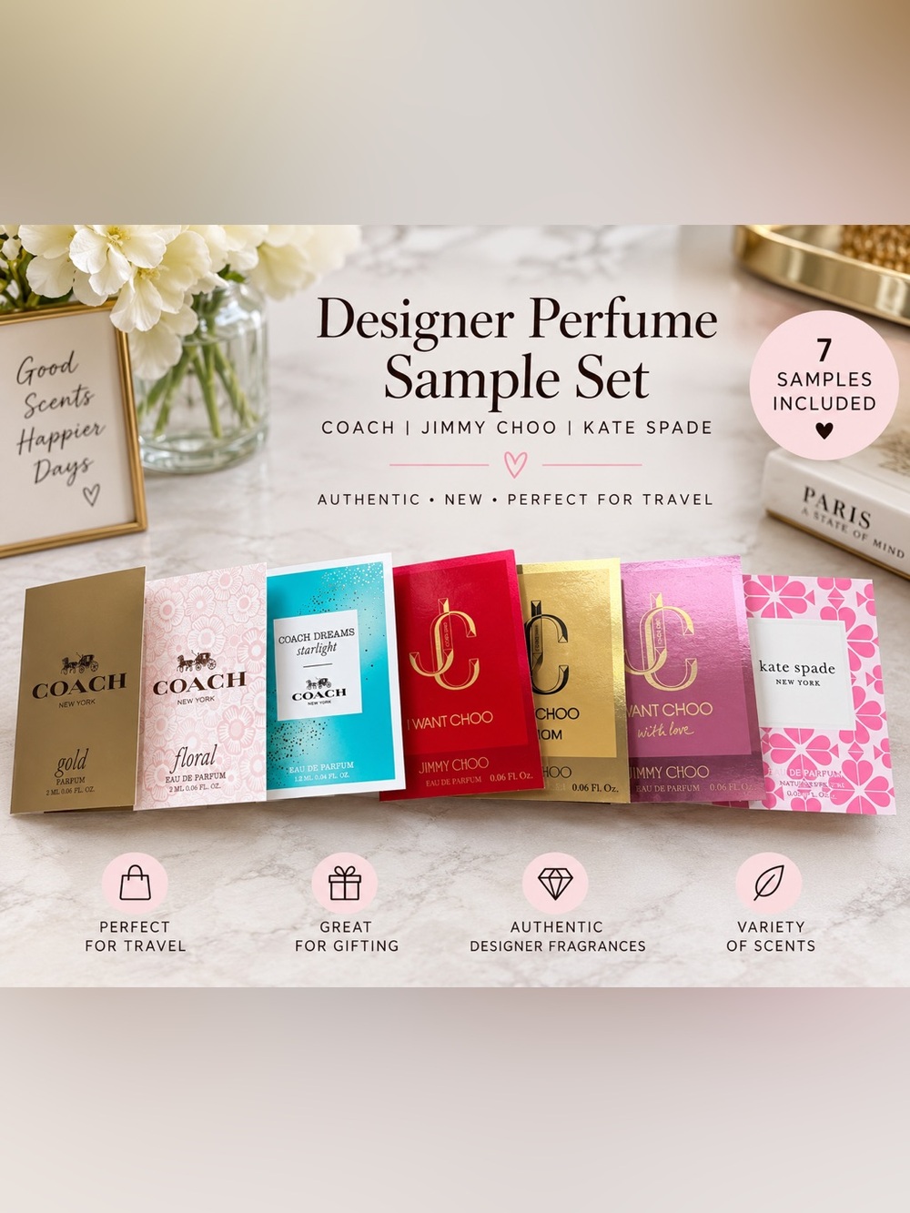 7 For All Mankind Pink and Gold Set